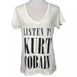 Trunk Ltd Nirvana Kurt Cobain Band Tee T-Shirt Grunge Distressed XS